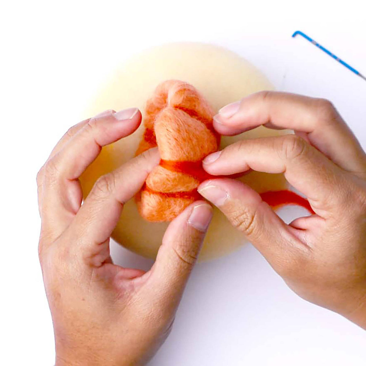 Beginner Black Cat In Pumpkin Needle Felting Kit - Shop at Persephone's Hearth