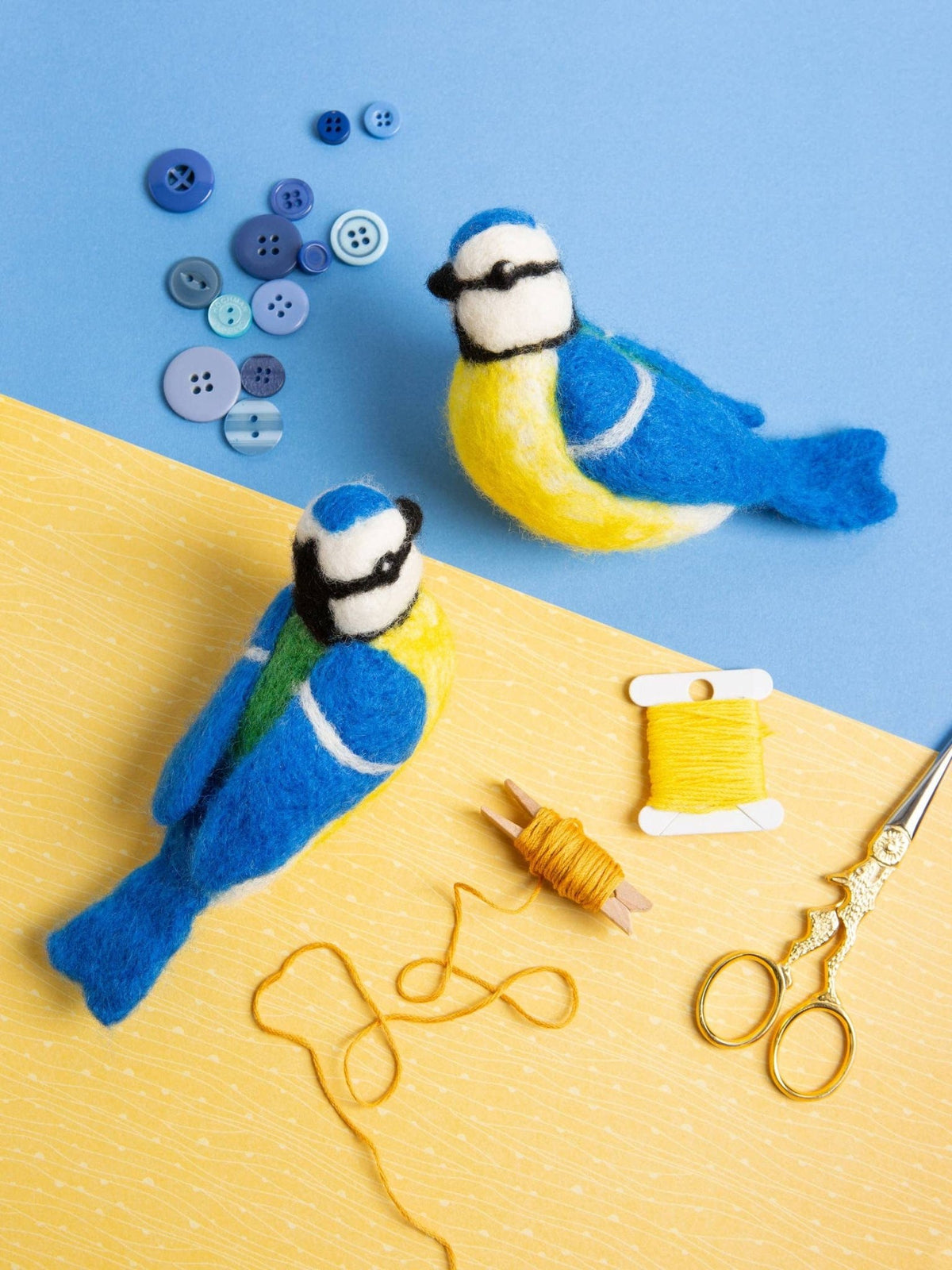 Beginner Blue Birds Needle Felting Craft Kit - Shop at Persephone's Hearth
