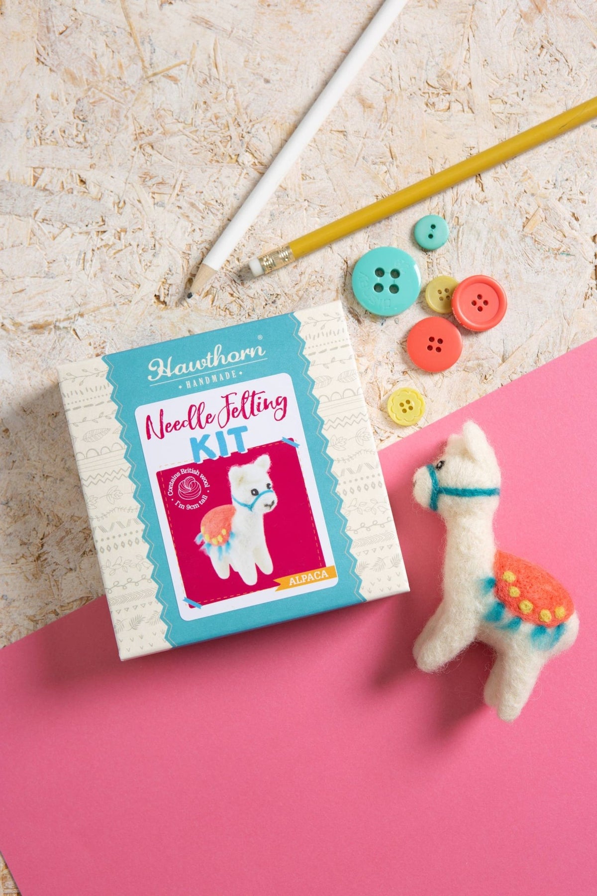 Beginner Mini Alpaca Needle Felting Craft Kit - Shop at Persephone's Hearth