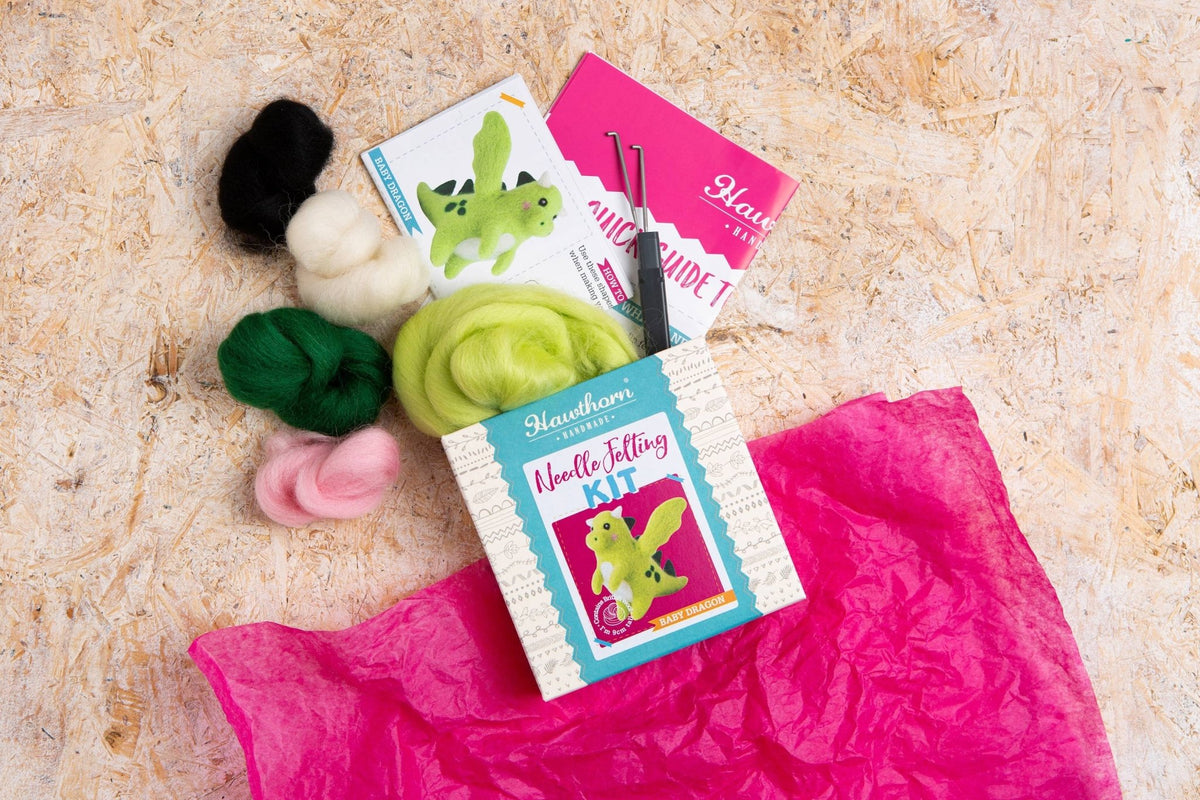*Pre - order* Beginner Mini Baby Dragon Needle Felting Craft Kit - Shop at Persephone's Hearth