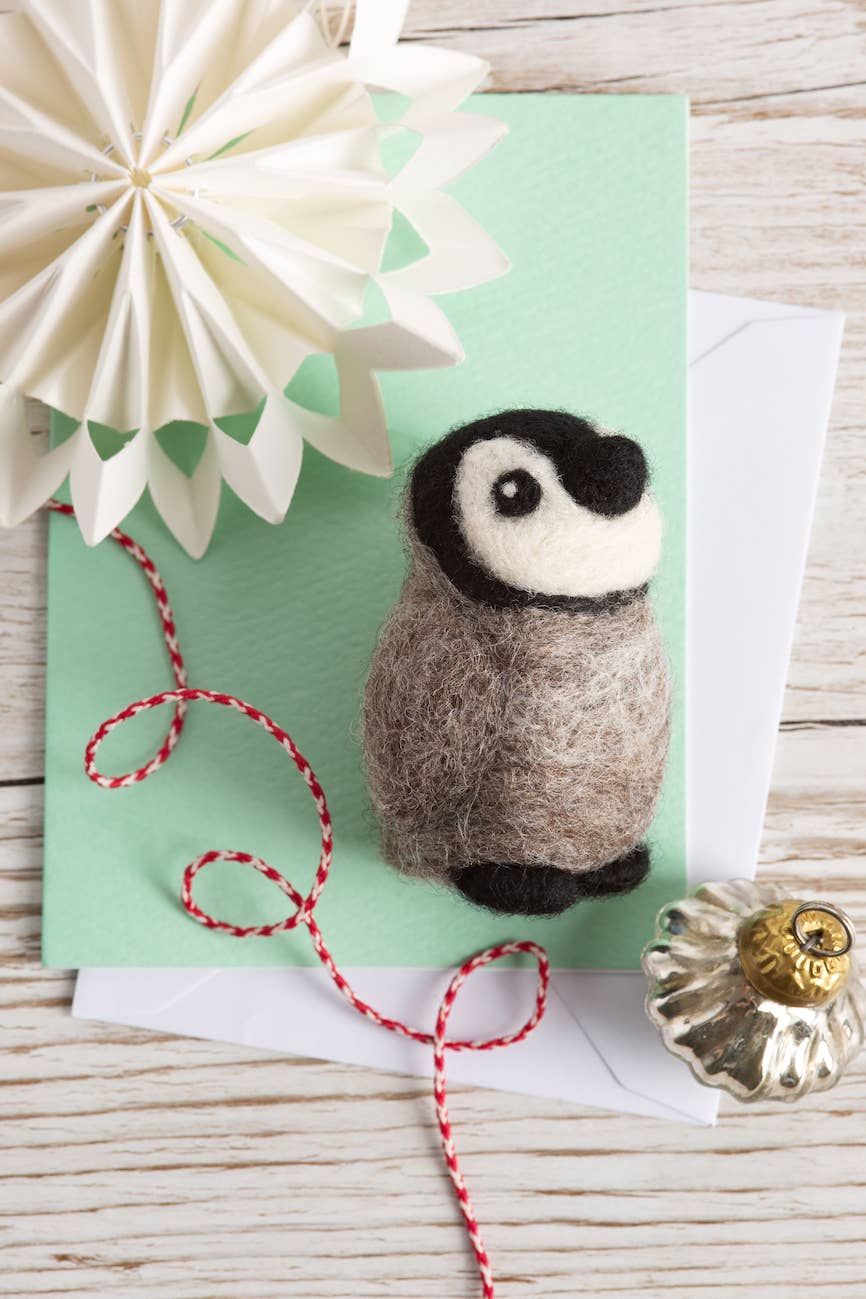 Beginner Mini Baby Penguin Needle Felting Craft Kit - Shop at Persephone's Hearth