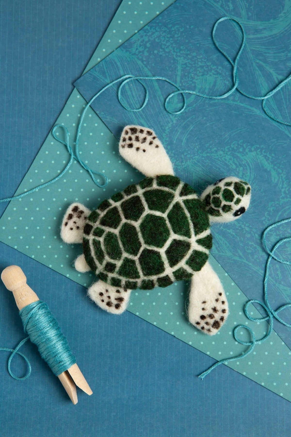 Beginner Mini Baby Sea Turtle Needle Felting Craft Kit - Shop at Persephone's Hearth