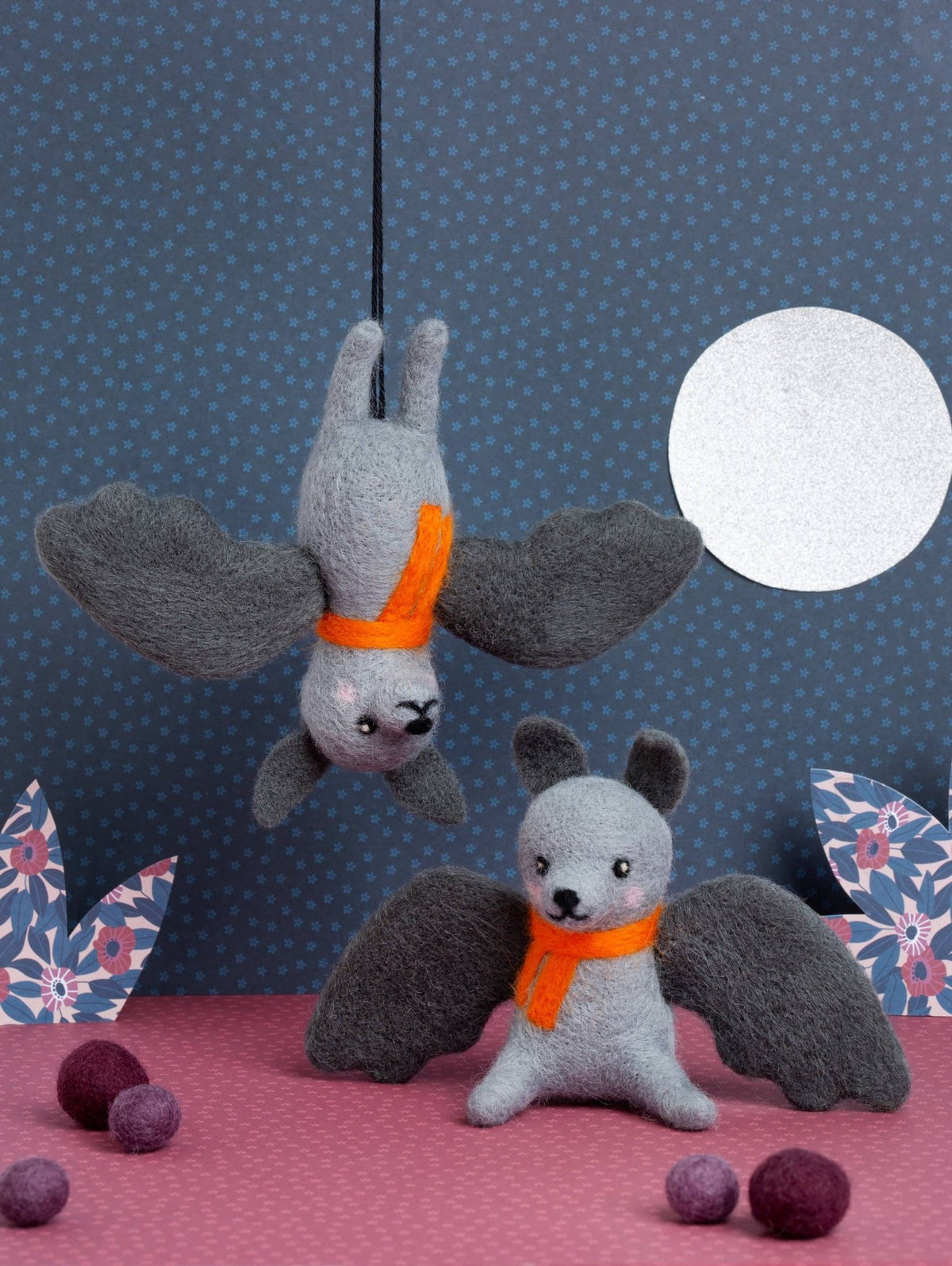 Beginner Mini Bat Needle Felting Craft Kit - Shop at Persephone's Hearth