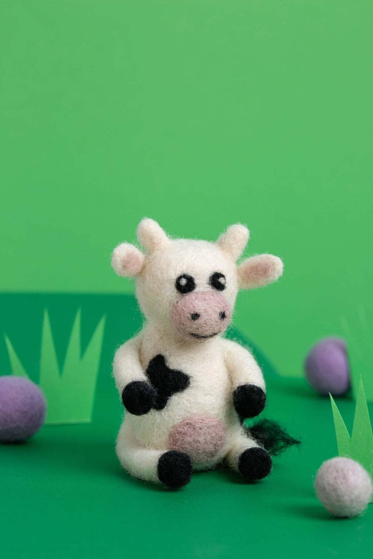 *Pre - order* Beginner Mini Cow Needle Felting Craft Kit - Shop at Persephone's Hearth