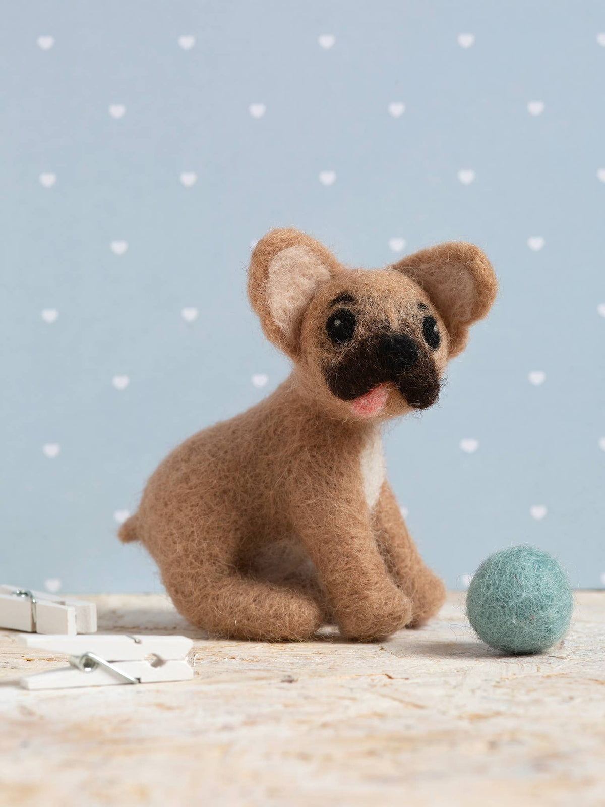 *Pre - order* Beginner Mini French Bulldog Needle Felting Craft Kit - Shop at Persephone's Hearth