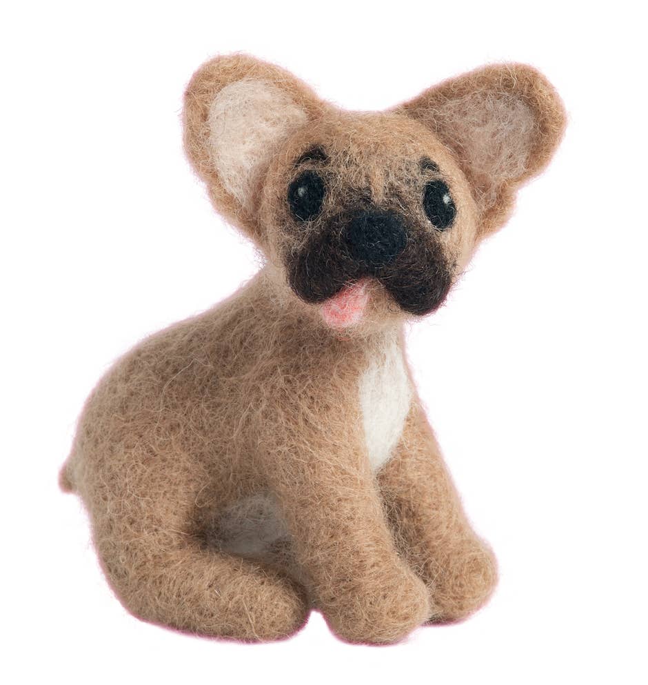 *Pre - order* Beginner Mini French Bulldog Needle Felting Craft Kit - Shop at Persephone's Hearth