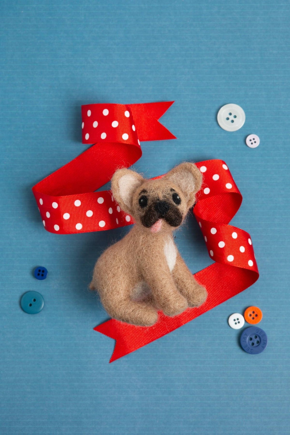 *Pre - order* Beginner Mini French Bulldog Needle Felting Craft Kit - Shop at Persephone's Hearth