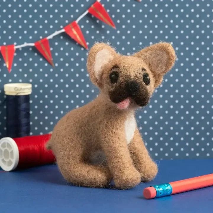 *Pre - order* Beginner Mini French Bulldog Needle Felting Craft Kit - Shop at Persephone's Hearth