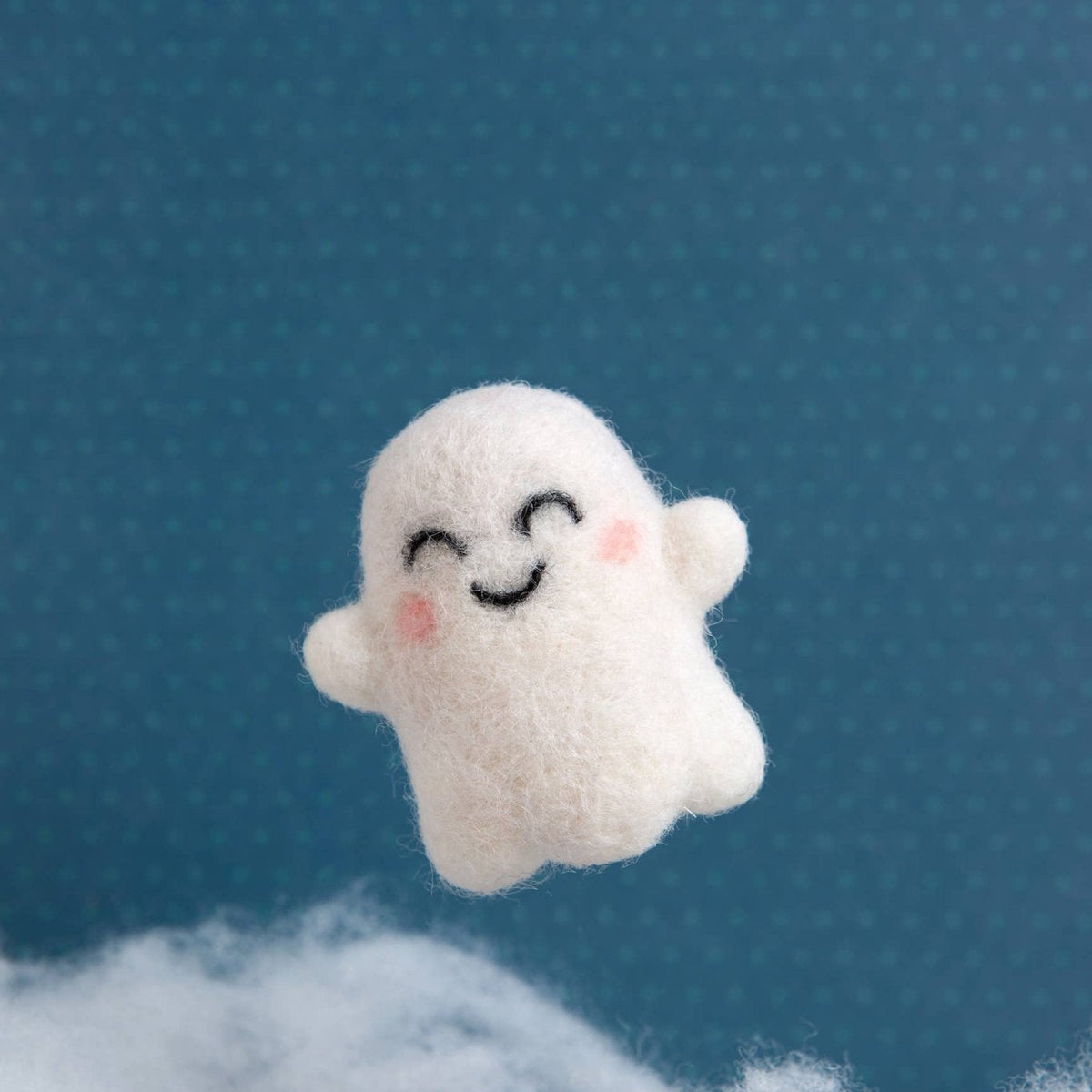 Beginner Mini Happy Ghost Needle Felting Craft Kit - Shop at Persephone's Hearth