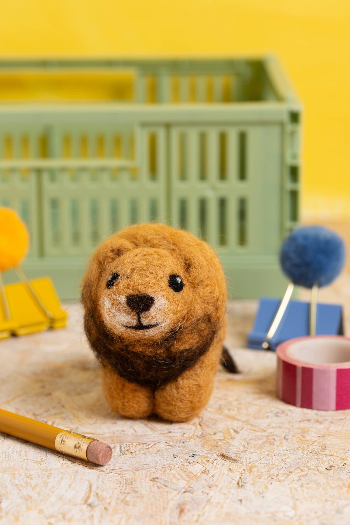 Beginner Mini Lion Needle Felting Craft Kit - Shop at Persephone's Hearth