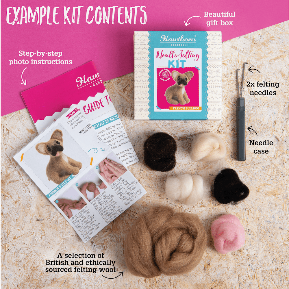 Beginner Mini Sheep Needle Felting Craft Kit - Shop at Persephone's Hearth