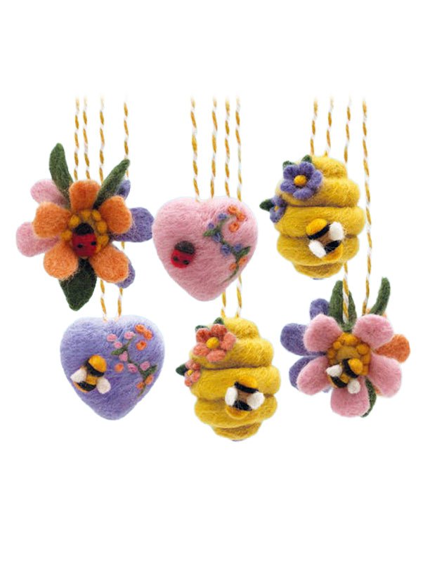 Beginner Springtime Ornaments Needle Felting Kit - Shop at Persephone's Hearth