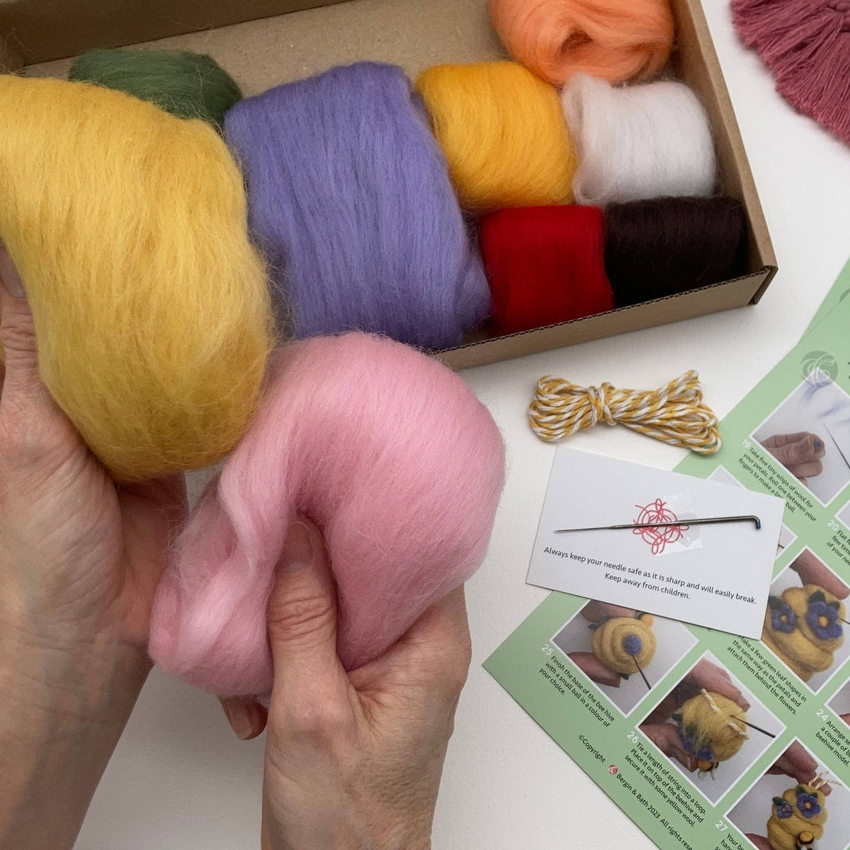 Beginner Springtime Ornaments Needle Felting Kit - Shop at Persephone's Hearth