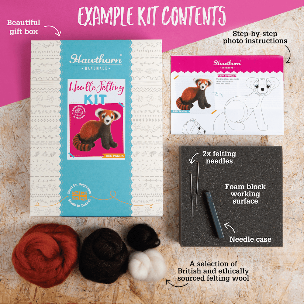Beginner Sussex Chicken Needle Felting Craft Kit - Shop at Persephone's Hearth