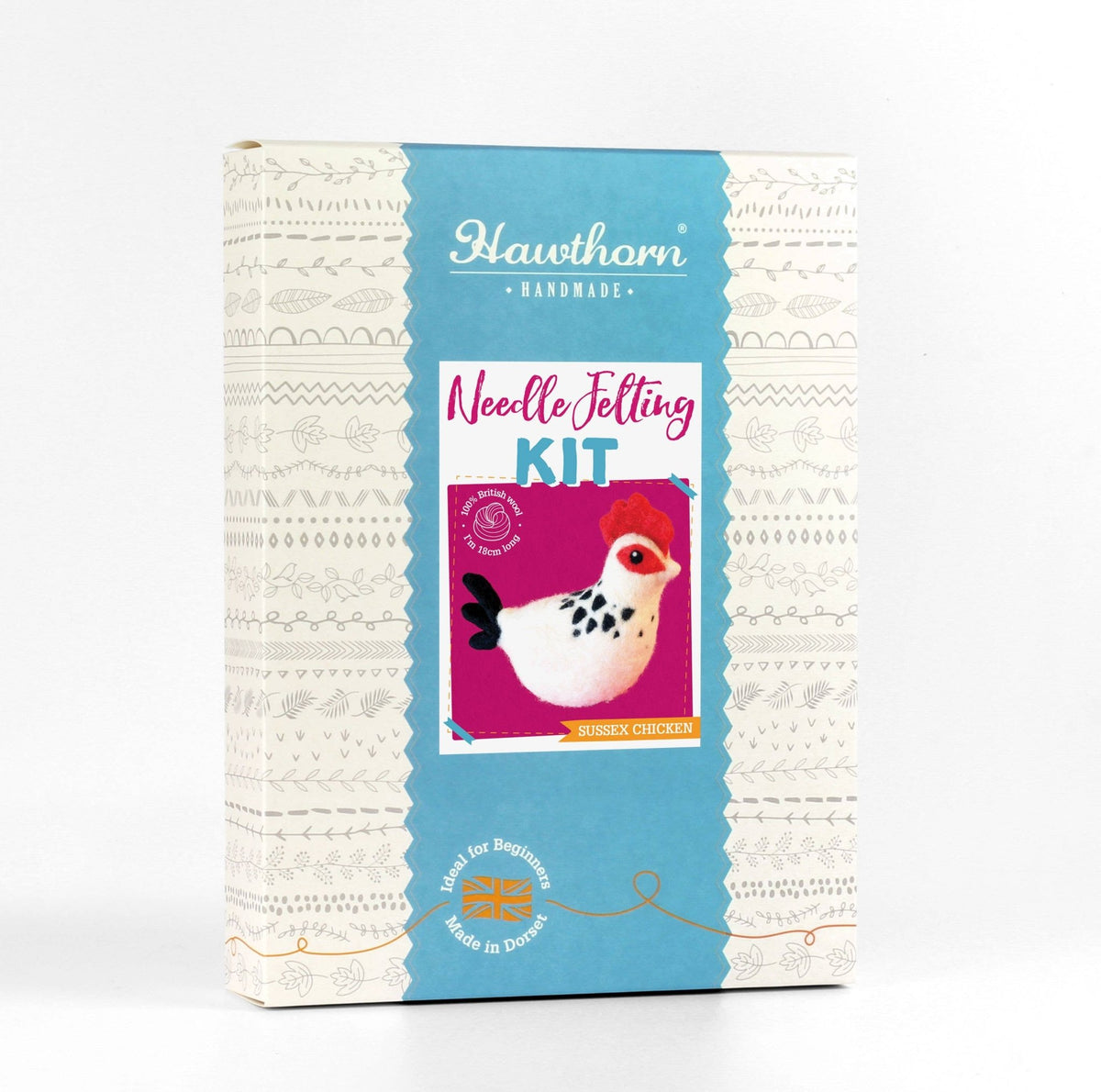 Beginner Sussex Chicken Needle Felting Craft Kit - Shop at Persephone's Hearth