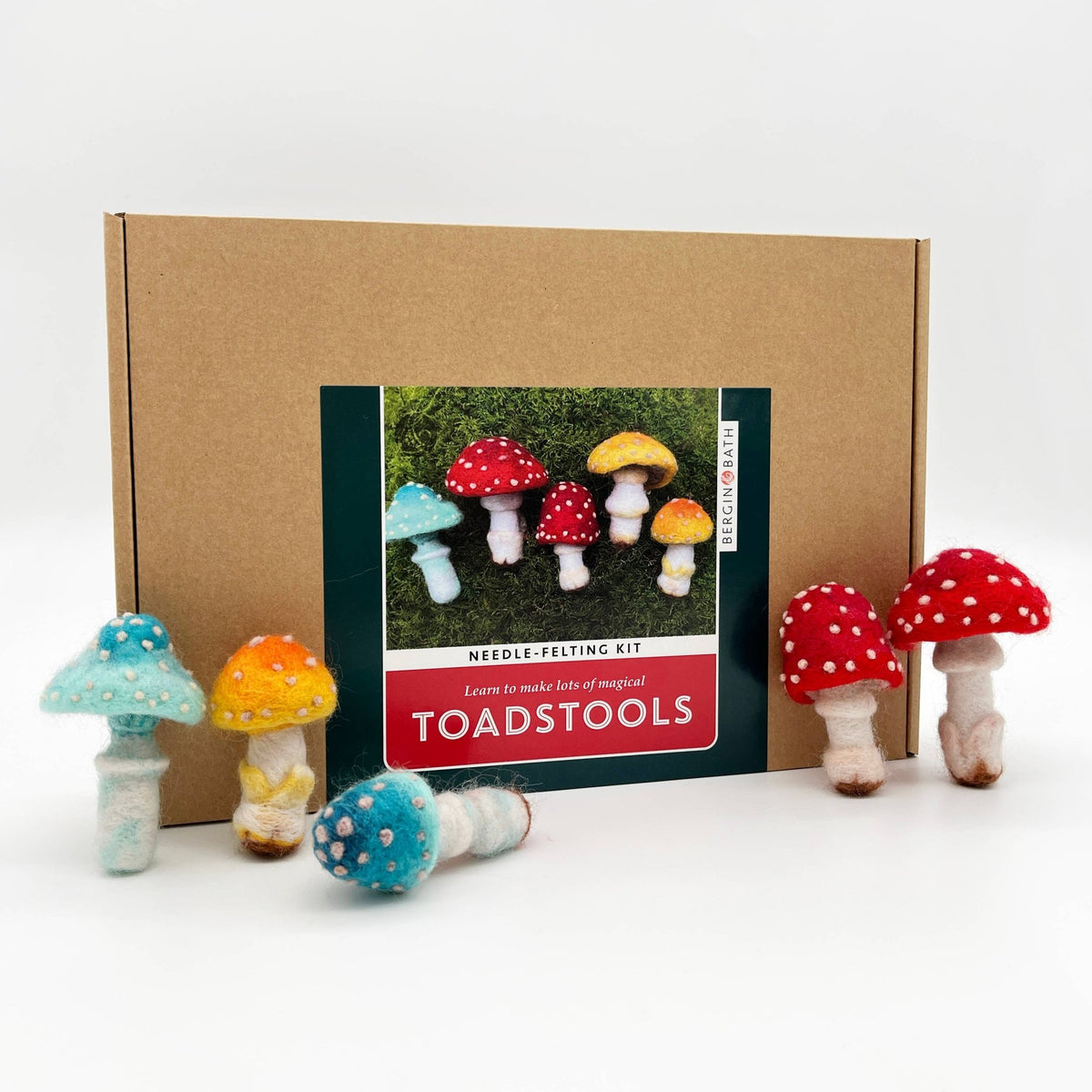Beginner Toadstools Needle Felting Kit - Shop at Persephone's Hearth