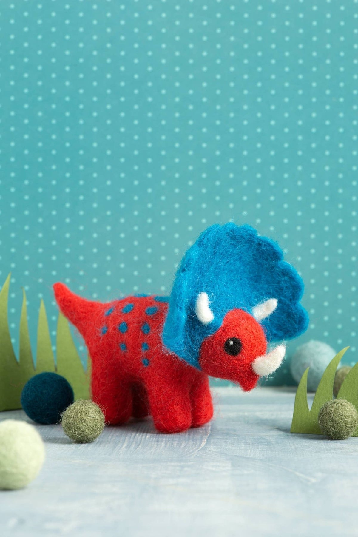 Beginner Triceratops Needle Felting Kit - Shop at Persephone's Hearth