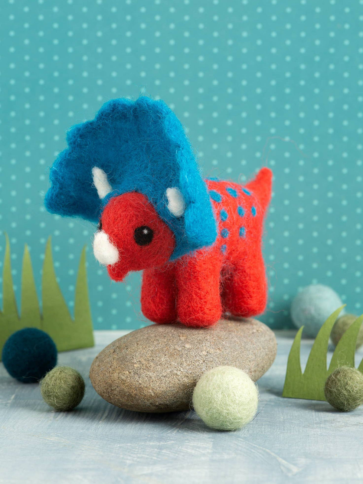 Beginner Triceratops Needle Felting Kit - Shop at Persephone's Hearth