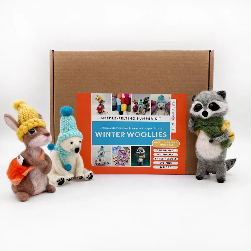Bergin & Bath Needle Felting Kit *Pre-order* Deluxe Winter Woolies Needle Felting Kit