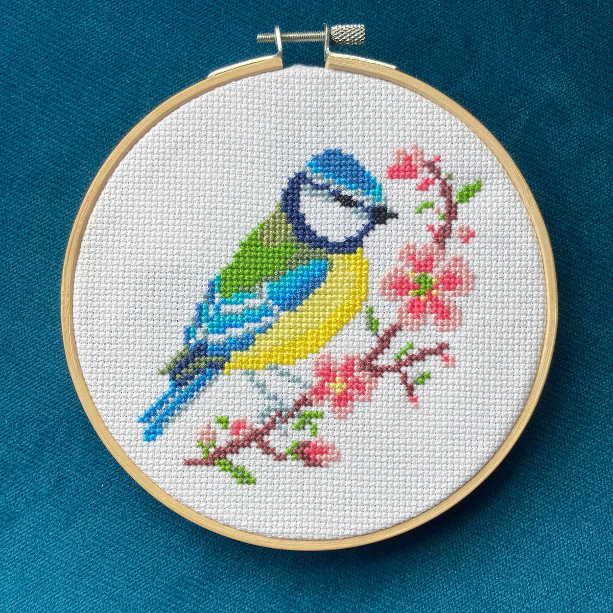 Bird & Blossom Cross Stitch Kit (Hoop not included) - Shop at Persephone's Hearth