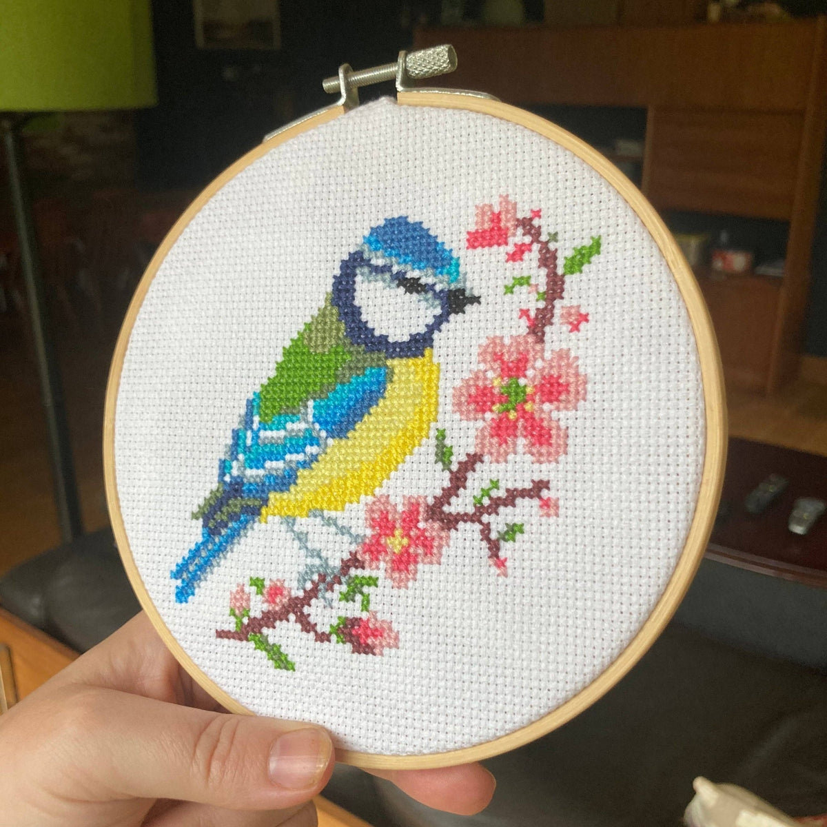 Bird & Blossom Cross Stitch Kit (Hoop not included) - Shop at Persephone's Hearth