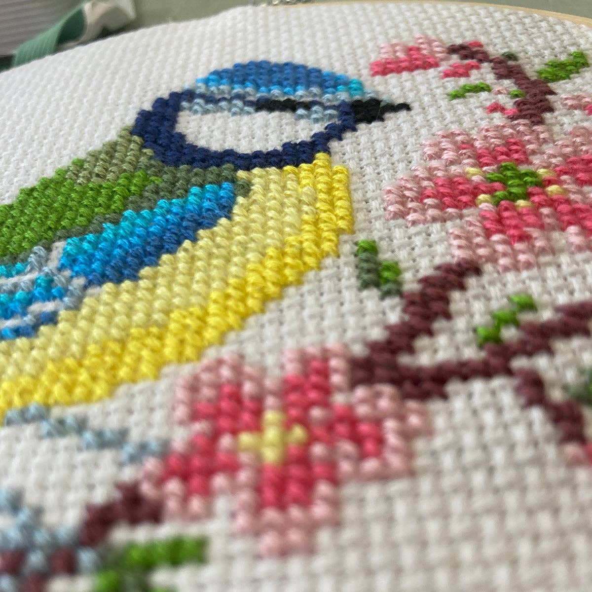 Bird & Blossom Cross Stitch Kit (Hoop not included) - Shop at Persephone's Hearth