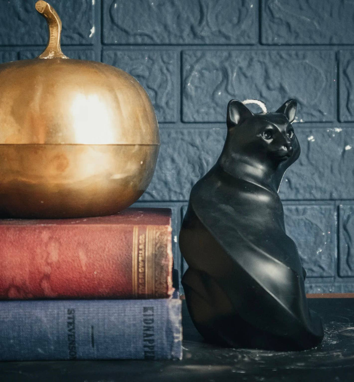 Black Cat Pillar Candle - Shop at Persephone's Hearth