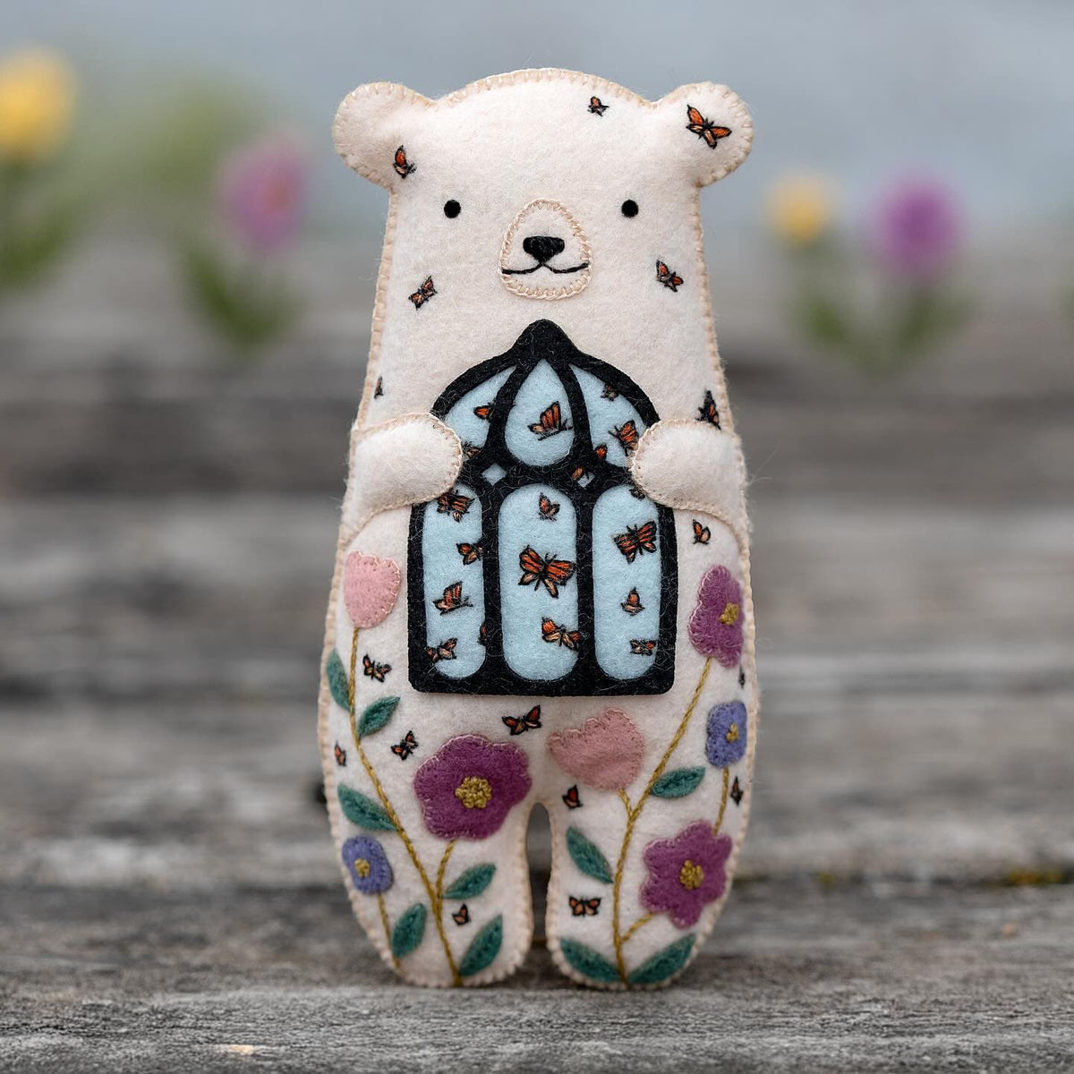 Bloombear Embroidery & Felt Doll Kit - Shop at Persephone's Hearth