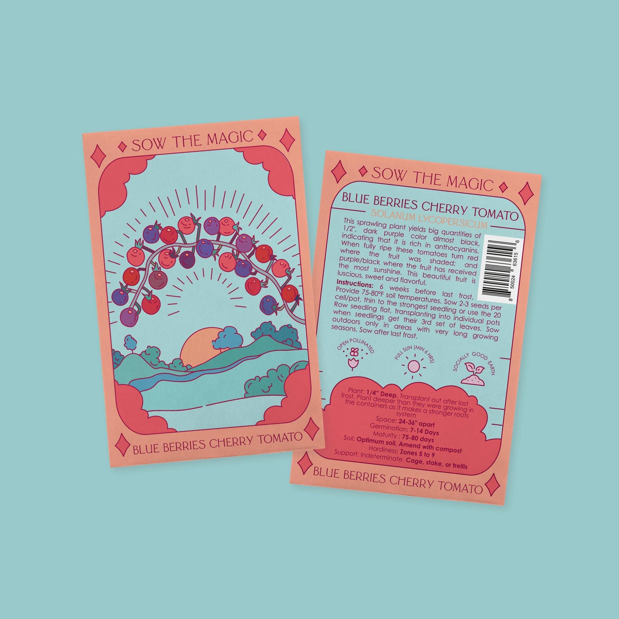Sow the Magic Blueberries Cherry Tomato Garden Seed Packet - Thumbnail 2