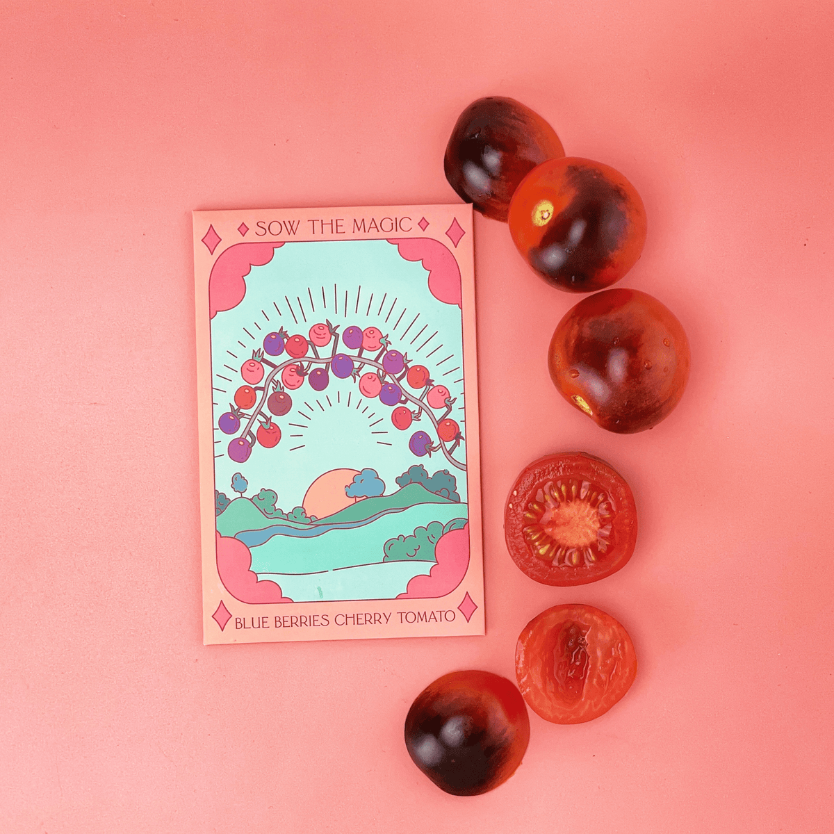 Blueberries Cherry Tomato Tarot Garden Seed Packet - Shop at Persephone's Hearth