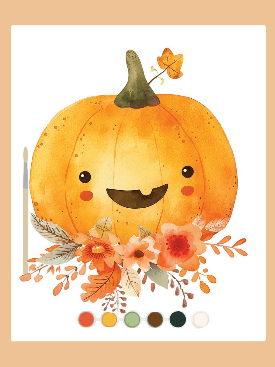 Breathe People Painting Kit Limited Edition "Floral Pumpkin" All-In-One Watercolor Kit