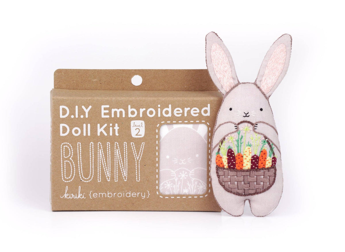 "Bunny" Embroidery Doll Kit - Shop at Persephone's Hearth