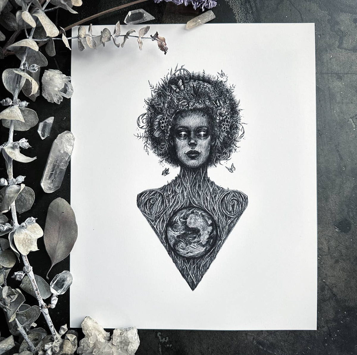 Caitlin McCarthy Art Gaia Fine Art Print - Greek Goddess of Earth: 8x10"