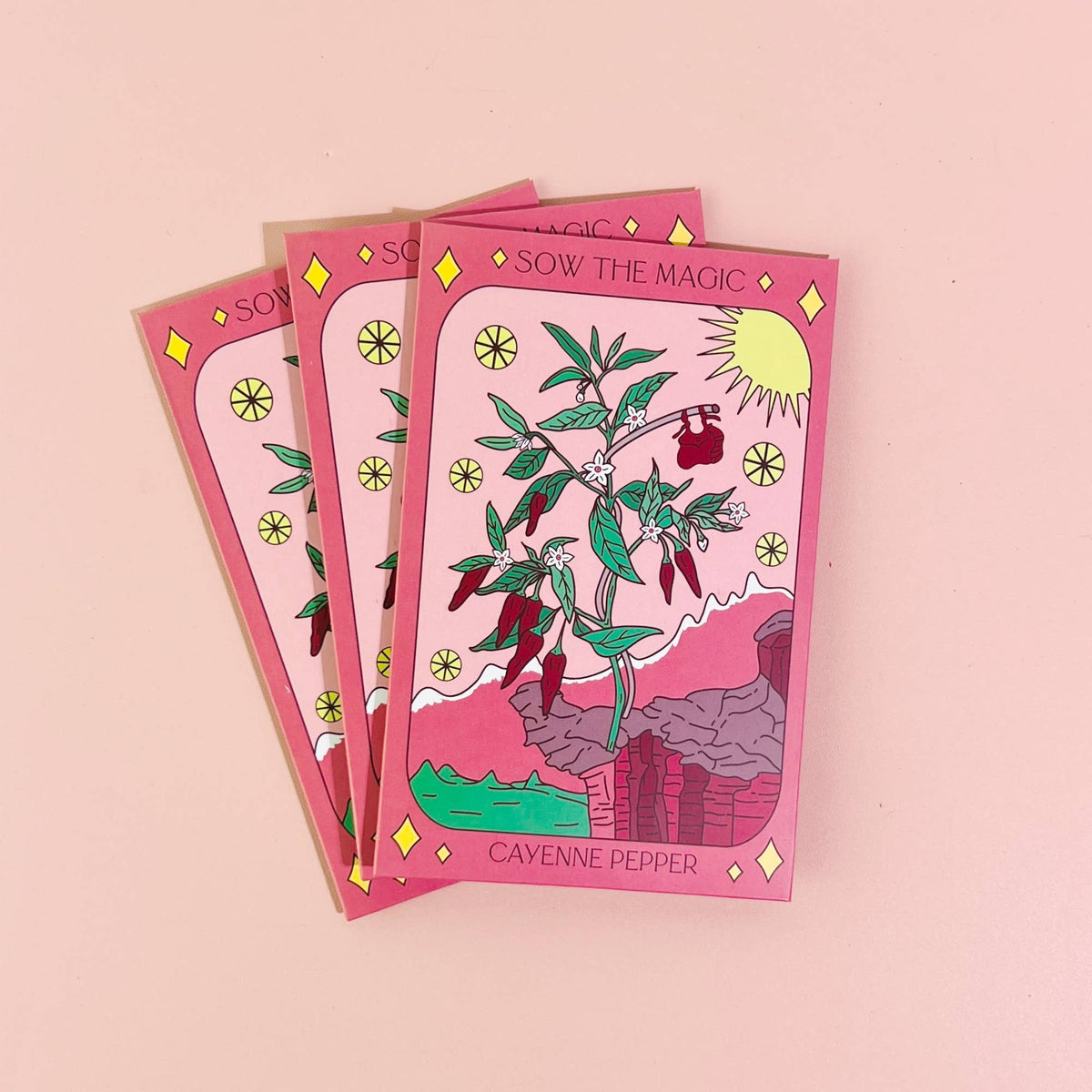 Cayenne Pepper Tarot Garden Seed Packet - Shop at Persephone's Hearth