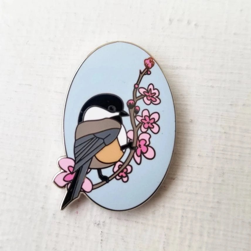 Chickadee Enamel Needle Minder - Shop at Persephone's Hearth