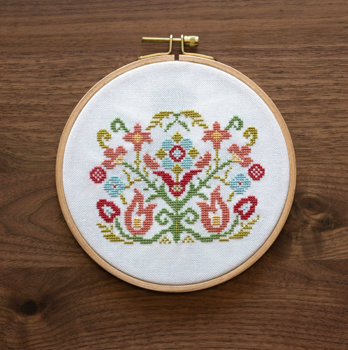 Clara's Garden Cross Stitch Hoop Kit - Shop at Persephone's Hearth