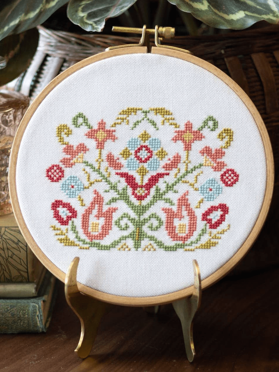 Clara's Garden Cross Stitch Hoop Kit - Shop at Persephone's Hearth