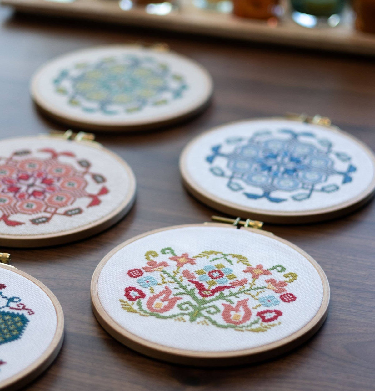 Clara's Garden Cross Stitch Hoop Kit - Shop at Persephone's Hearth