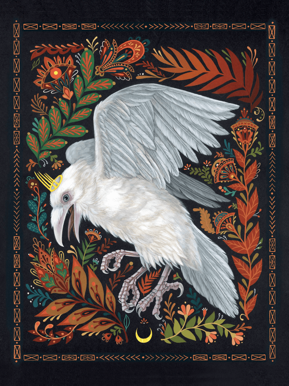 "Crude Bones" Folk Art Print, 14" x 11" - Shop at Persephone's Hearth