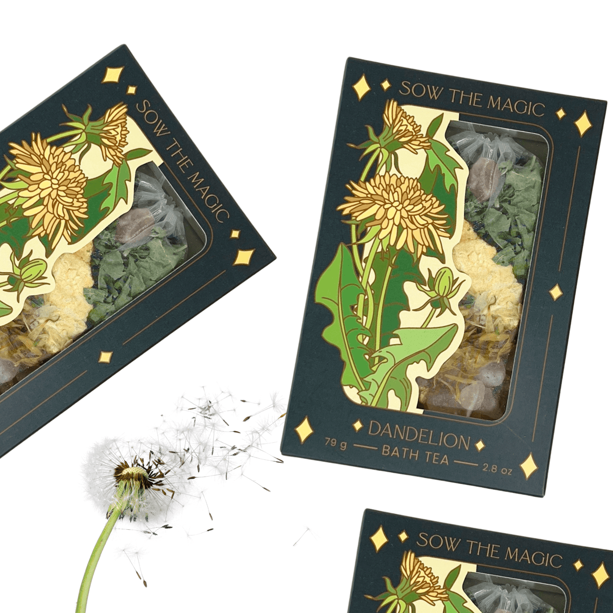 Dandelion Tarot Botanical Bath Tea Box - Shop at Persephone's Hearth