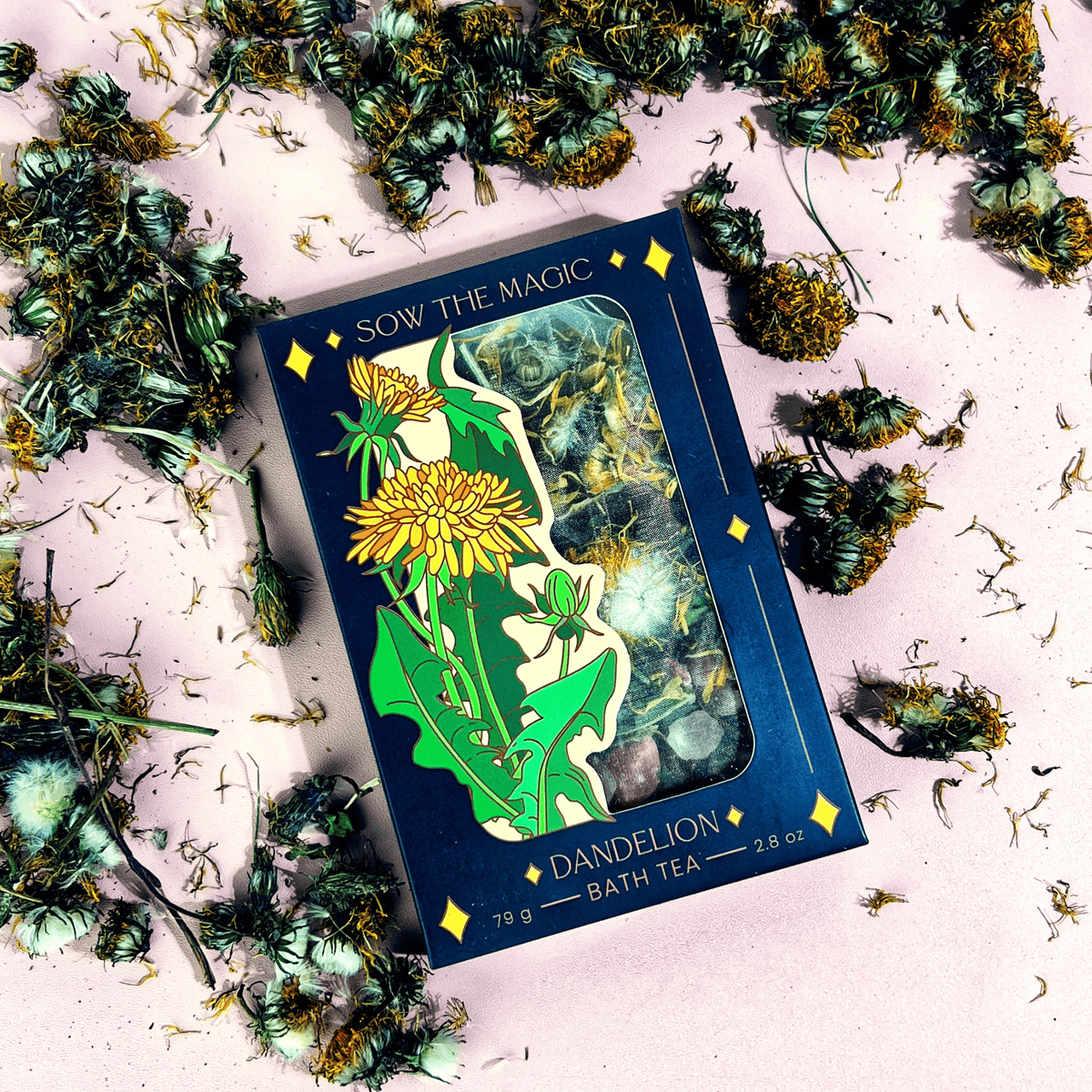 Dandelion Tarot Botanical Bath Tea Box - Shop at Persephone's Hearth