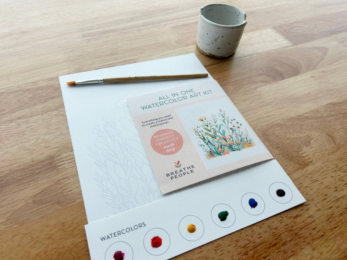 "Desert Cactus" All - In - One Beginner Watercolor Kit - Shop at Persephone's Hearth