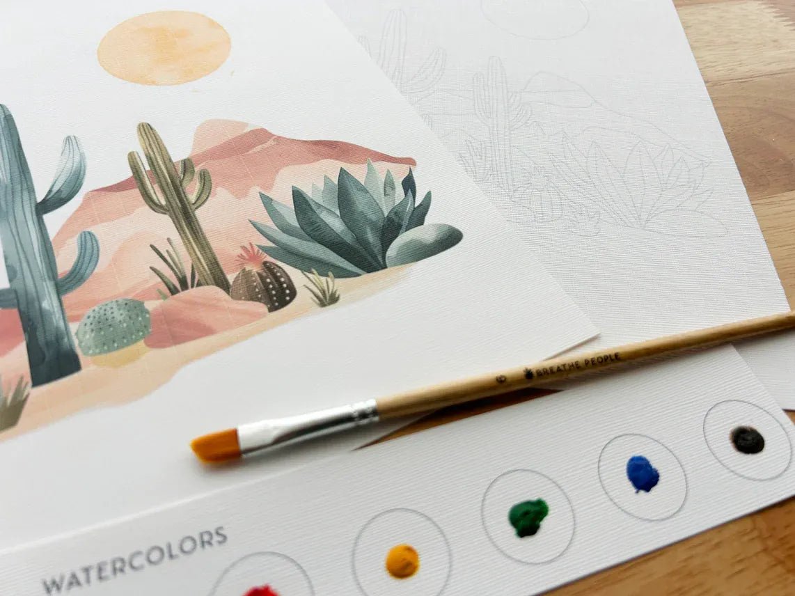 "Desert Landscape" All - In - One Beginner Watercolor Kit - Shop at Persephone's Hearth