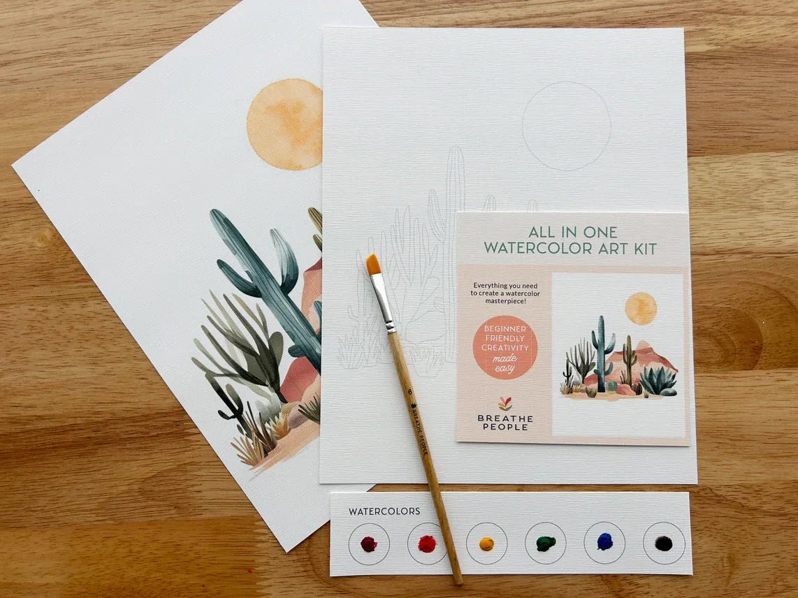 "Desert Landscape" All - In - One Beginner Watercolor Kit - Shop at Persephone's Hearth
