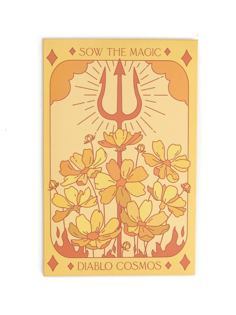 Diablo Cosmos Tarot Garden Seed Packet - Shop at Persephone's Hearth
