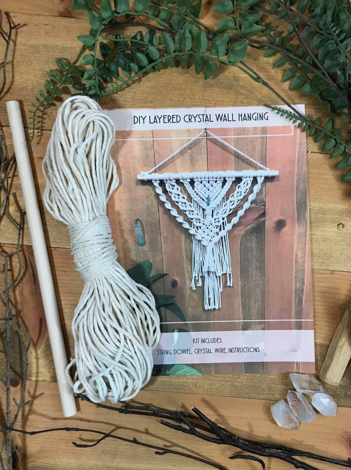 DIY Layered Crystal Wall Hanging Advanced Macrame Kit - Shop at Persephone's Hearth