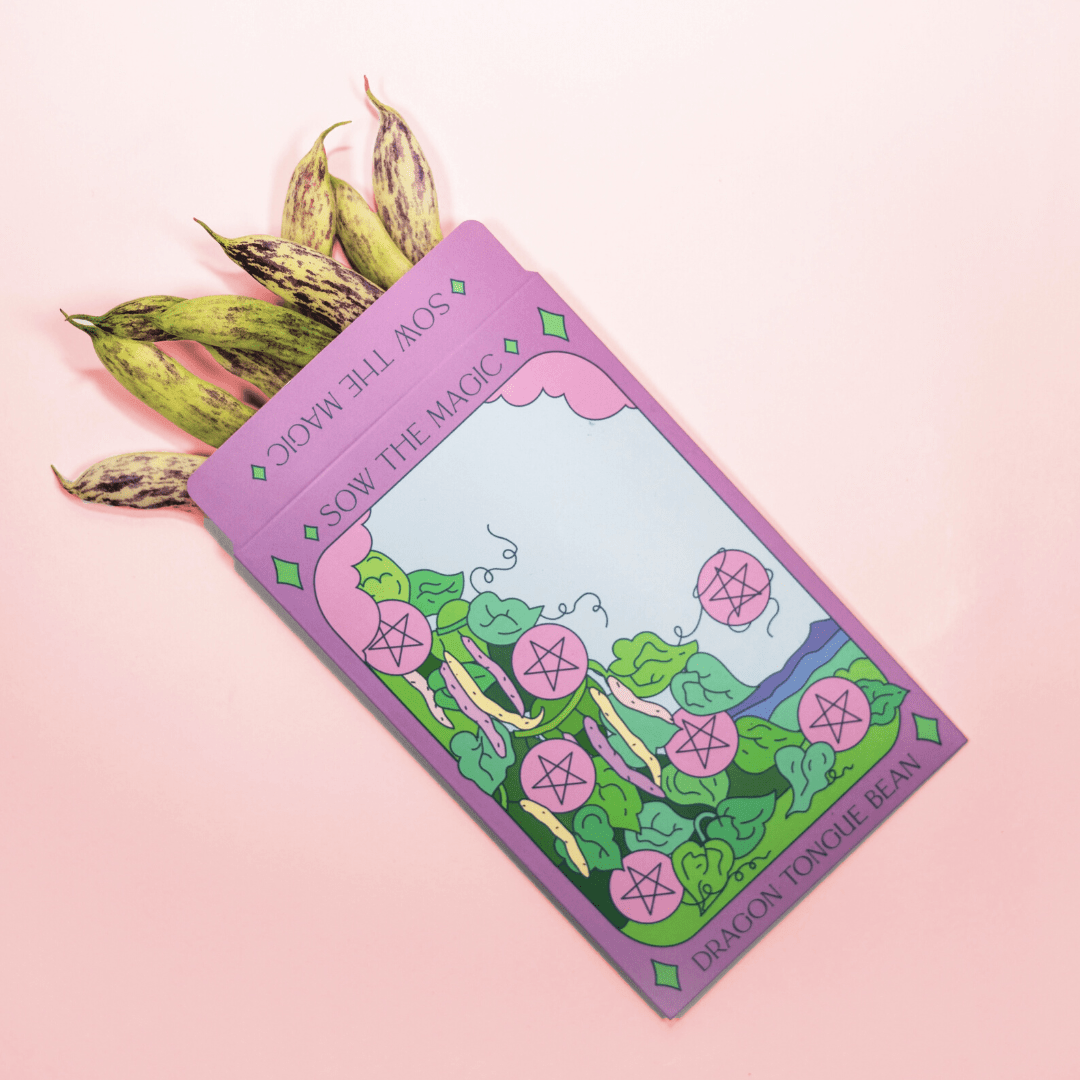 Sow the Magic Dragon Tongue Bush Bean Seed Packet - Thumbnail 2