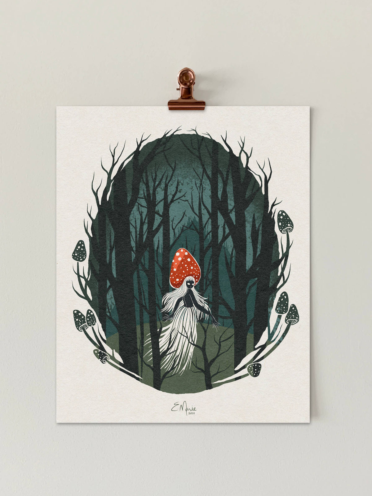 Elissa Marie Creative Forest Mushie 8x10 Art Print | witchy | cottagecore  cryptid