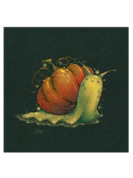 Elissa Marie Creative Giclee Print Pumpkin Snail