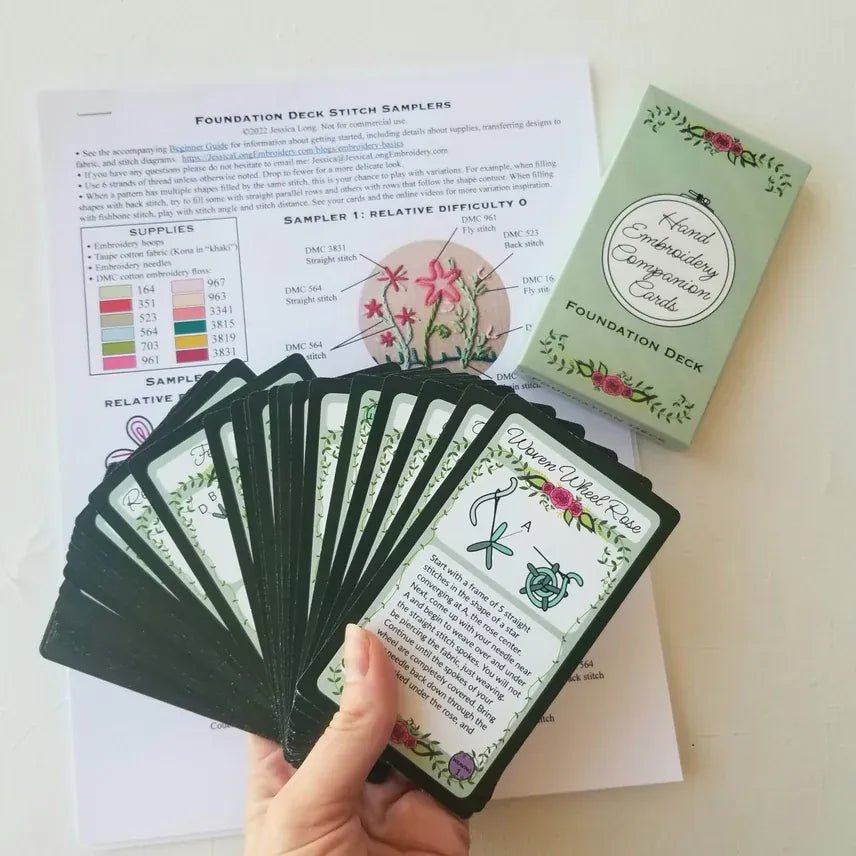 Embroidery Stitch Companion Cards - Shop at Persephone's Hearth